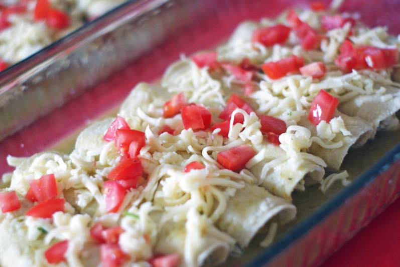 Green Chile and Cheese Enchiladas