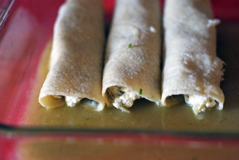 Green Chile and Cheese Enchiladas