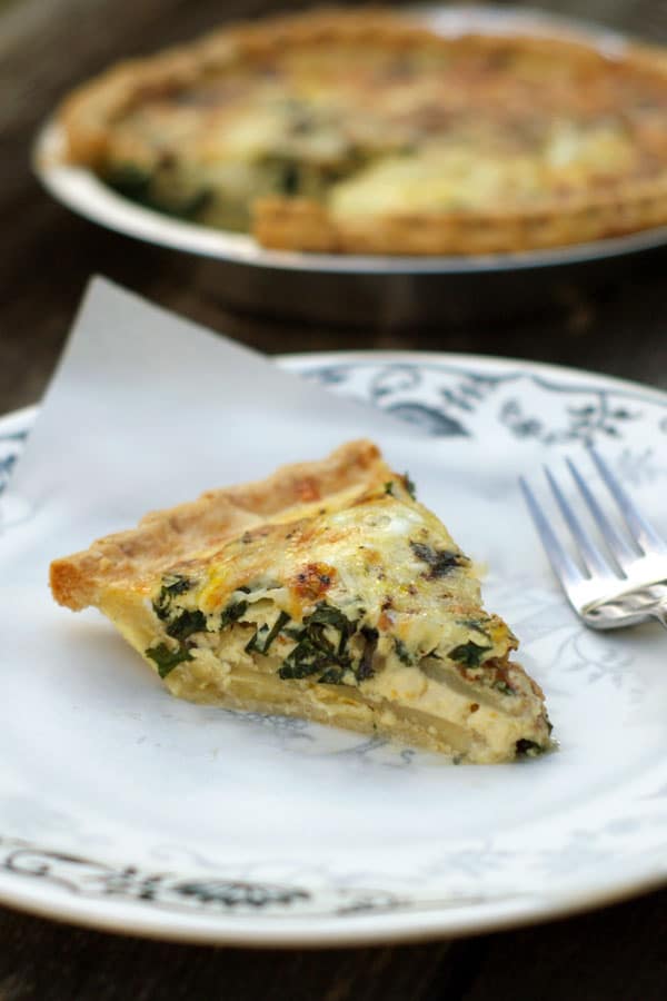 Potato Bacon and Kale Quiche