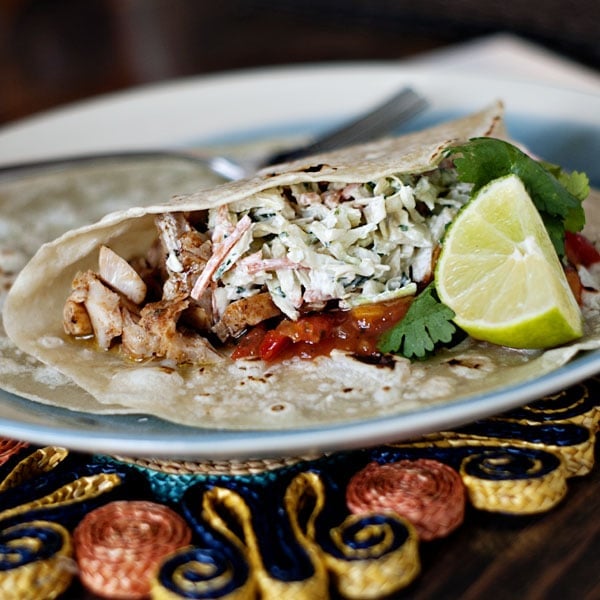 Broiled Fish Tacos with Tangy Slaw