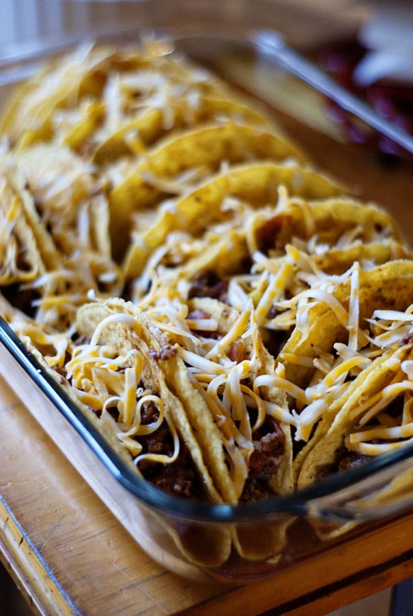 Baked Crunchy Taco Casserole | Heather Likes Food Baked Crunchy Taco Casserole