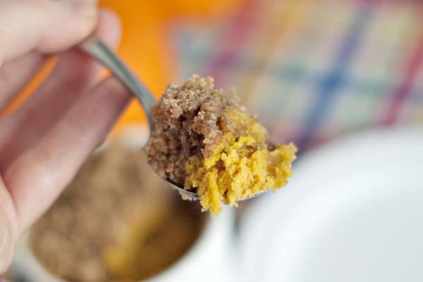 Pumpkin Coffee Cake in a Mug | Heather Likes Food Pumpkin Coffee Cake in a Mug