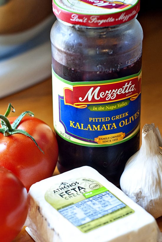 Baked Feta with Olives and Tomatoes | heatherlikesfood.com