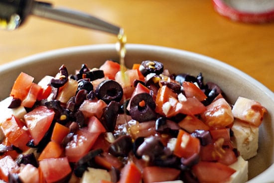 Baked Feta with Olives and Tomatoes | heatherlikesfood.com