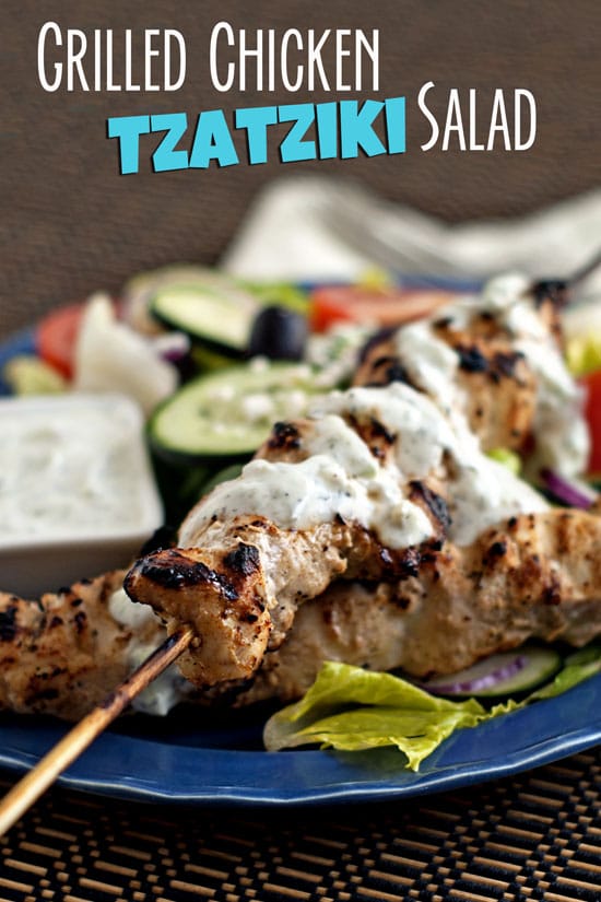 Grilled Chicken Tzatziki Salad | heatherlikesfood.com